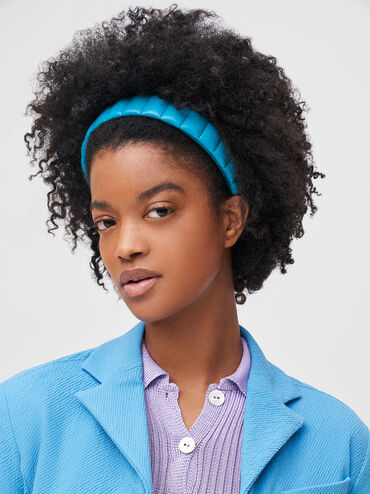 Padded Headband, Cerulean, hi-res
