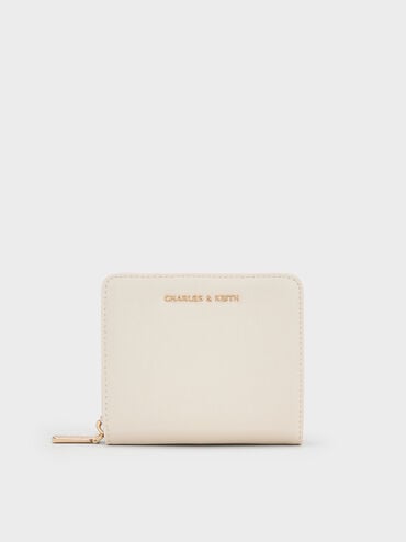 Porte-monnaie zippé Finley, Crème, hi-res