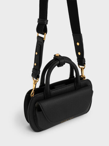 Selby Boxy Top Handle Bag, Black, hi-res