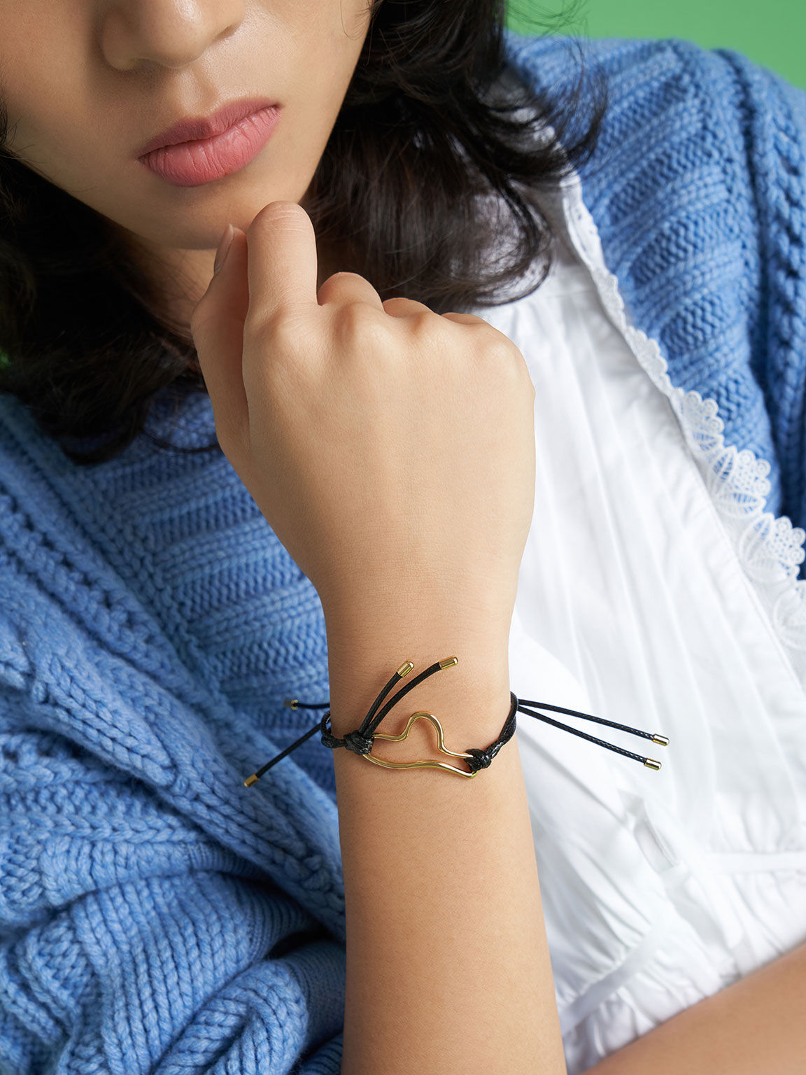 Rope Bracelet, Gold, hi-res