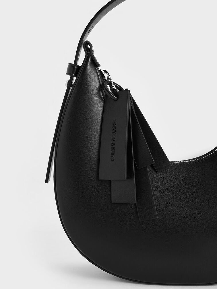 Carey Crescent Hobo Bag, Noir, hi-res