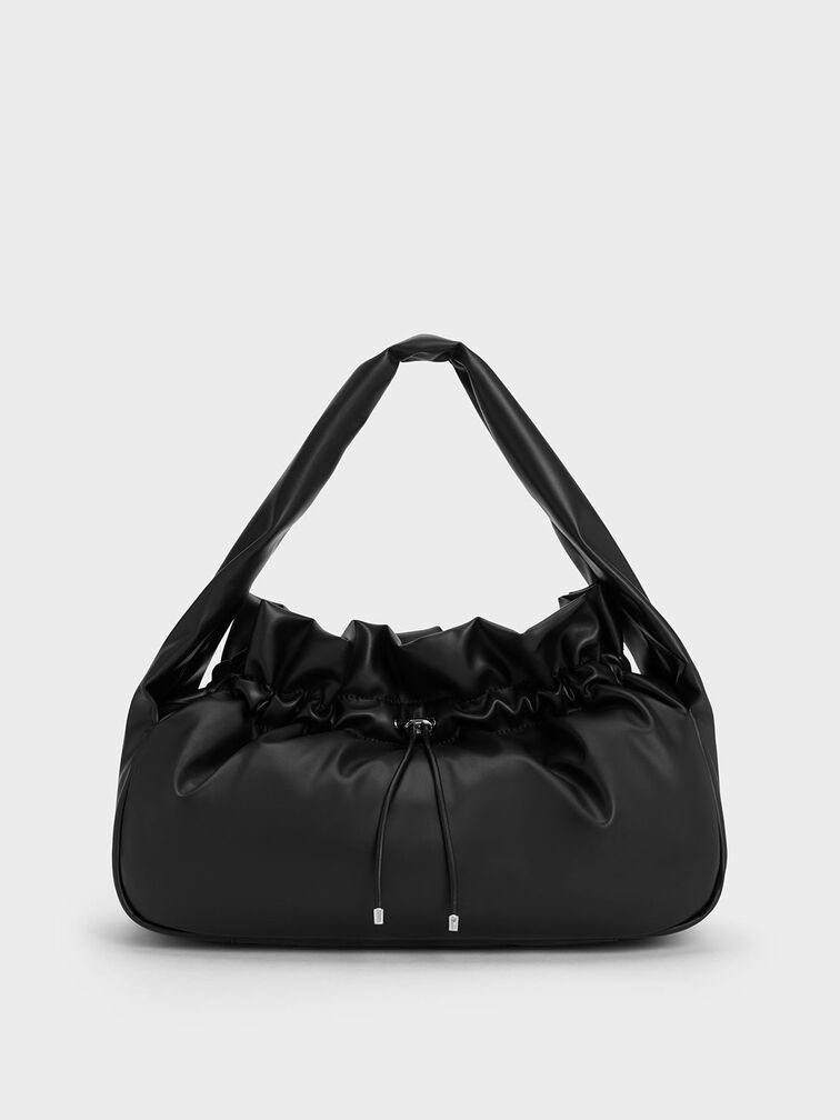 Hand Bag Black Charles Keith Leather Ladies Purse