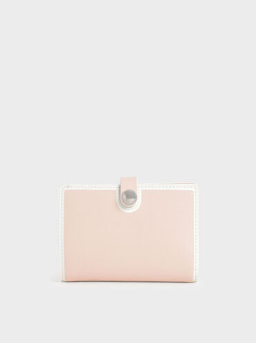 Mini Snap Button Wallet, Light Pink, hi-res