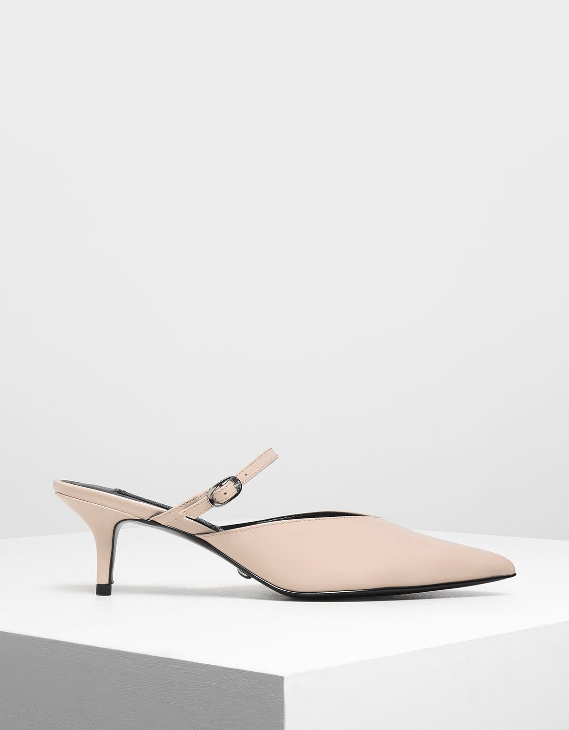 Nude kitten heel mules Clearance