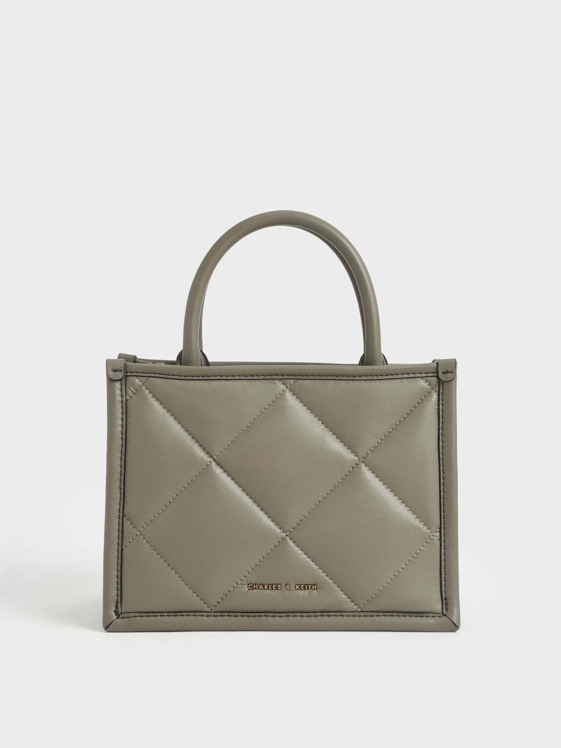 Celia Quilted Tote Bag, Taupe, hi-res