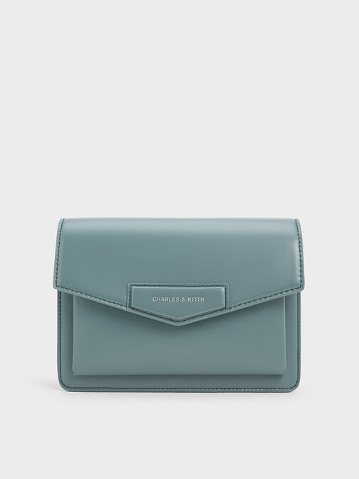 Bolso cruzado tipo sobre Adiele, Azul pizarra, hi-res