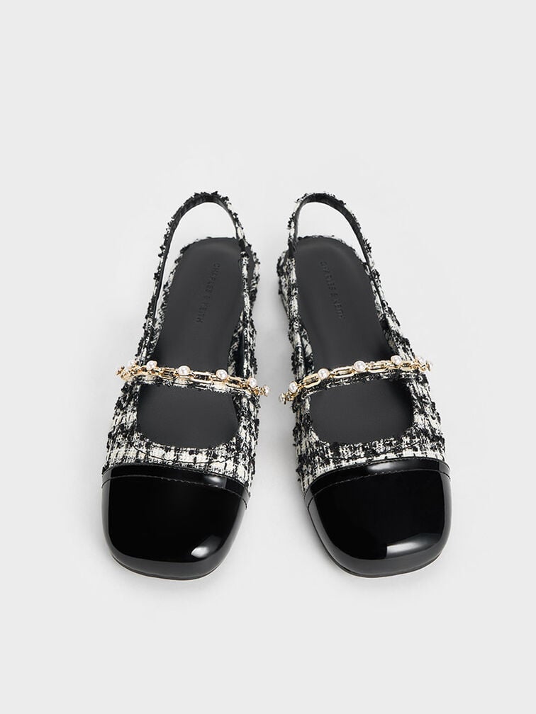 珍珠鍊瑪莉珍鞋, 黑色特別款, hi-res