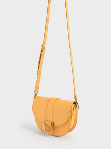 Gabine Saddle Bag, Mustard, hi-res