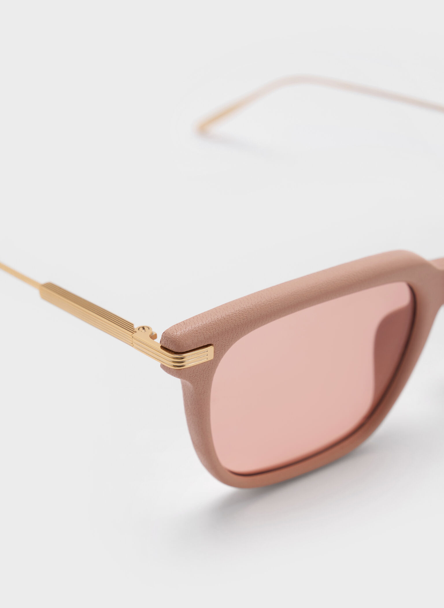 Aura Recycled Acetate Rectangular Sunglasses, Pink, hi-res