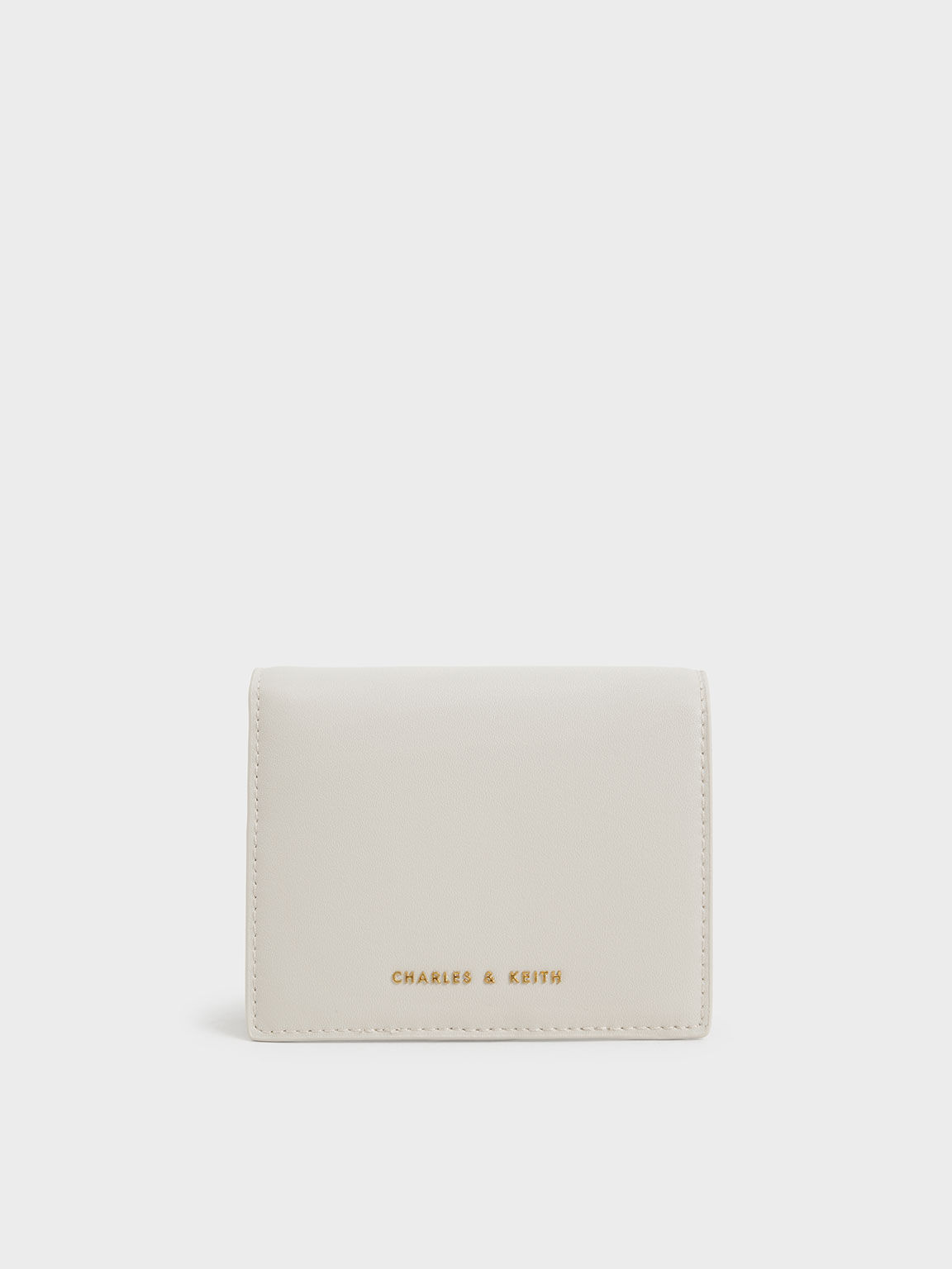 Evelynn Snap Button Mini Wallet, Light Grey, hi-res