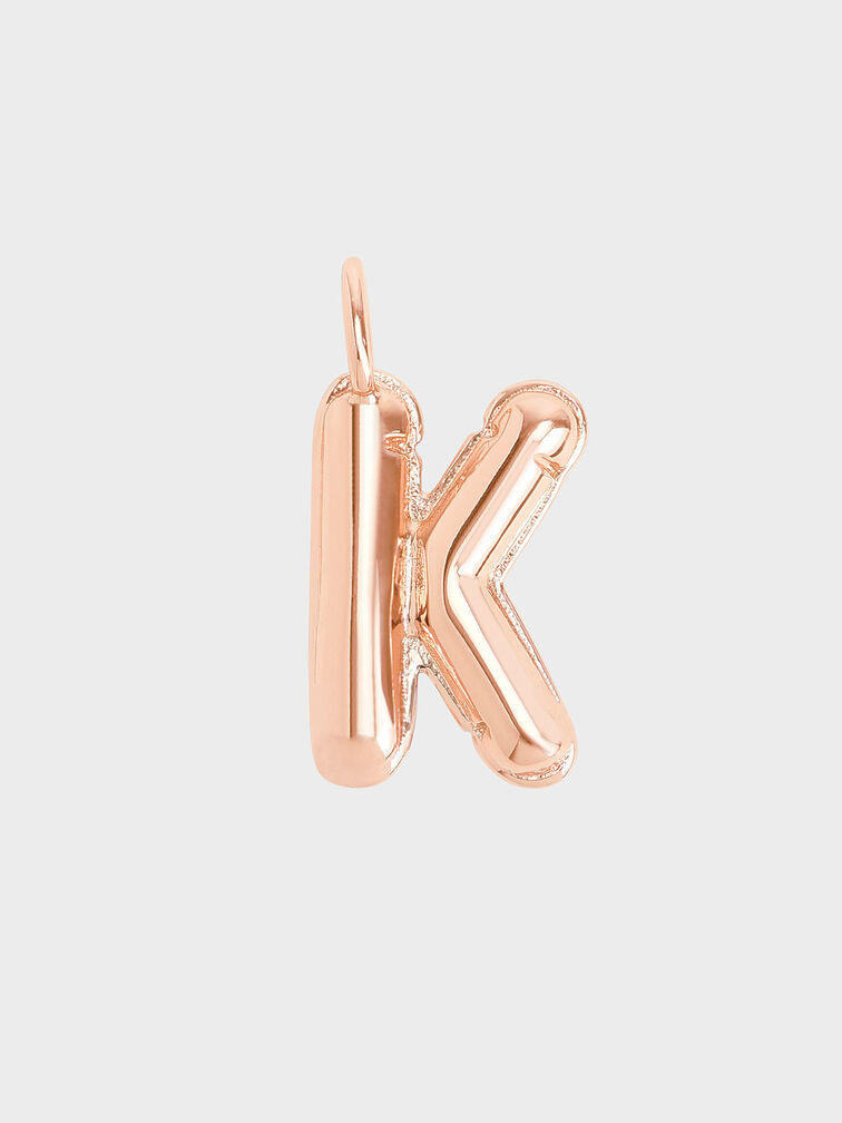 Alphabet 'K' Charm, Rose Gold, hi-res