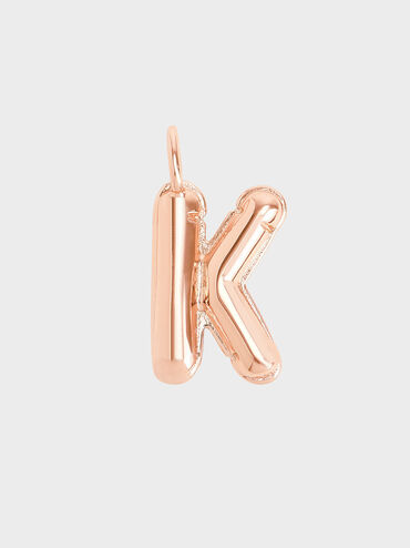 Alphabet 'K' Charm, Rose Gold, hi-res