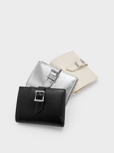 Cartera metalizada Bryna, Plateado, hi-res