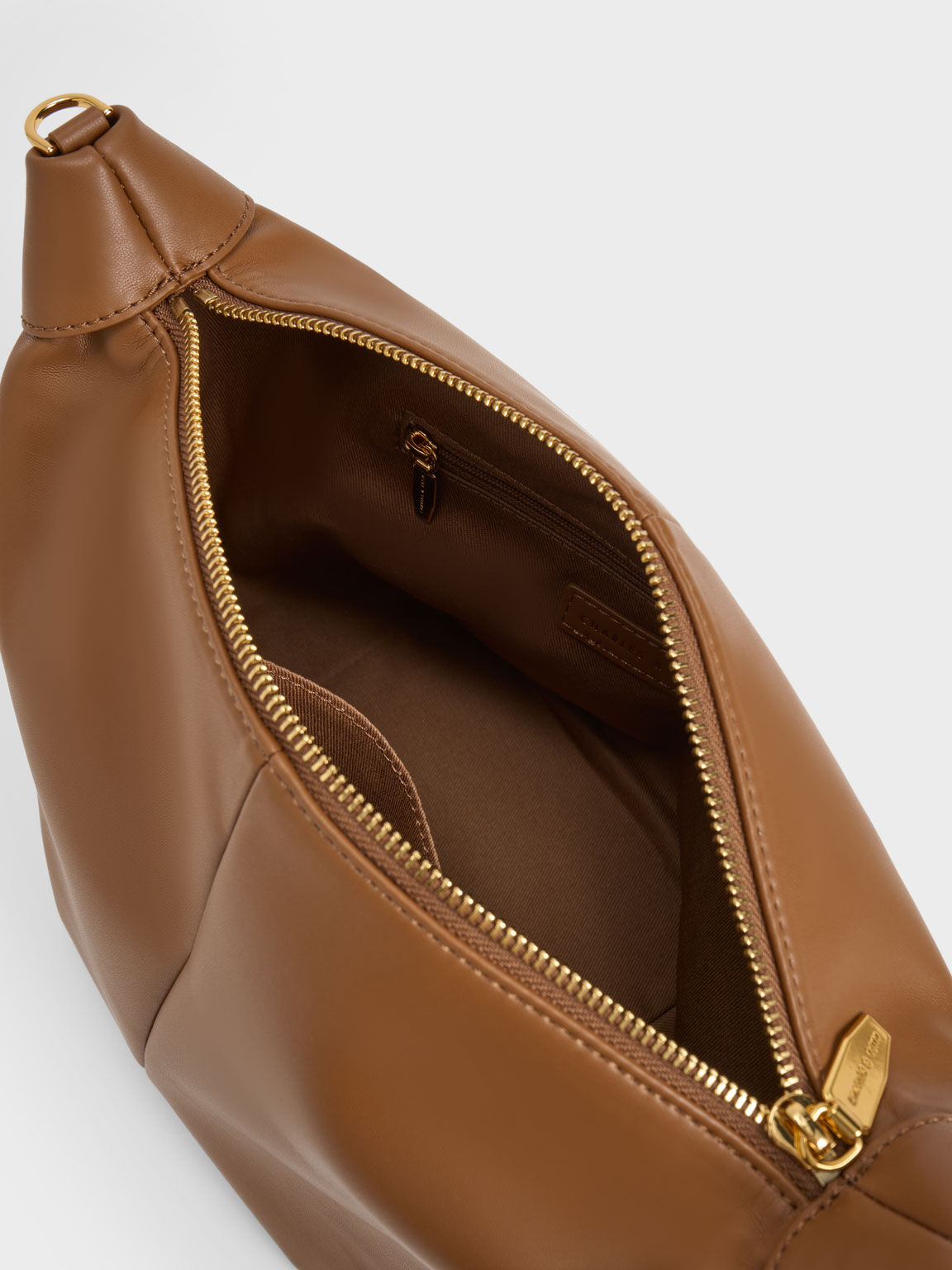 Daki Chain Handle Hobo Bag, Chocolate, hi-res