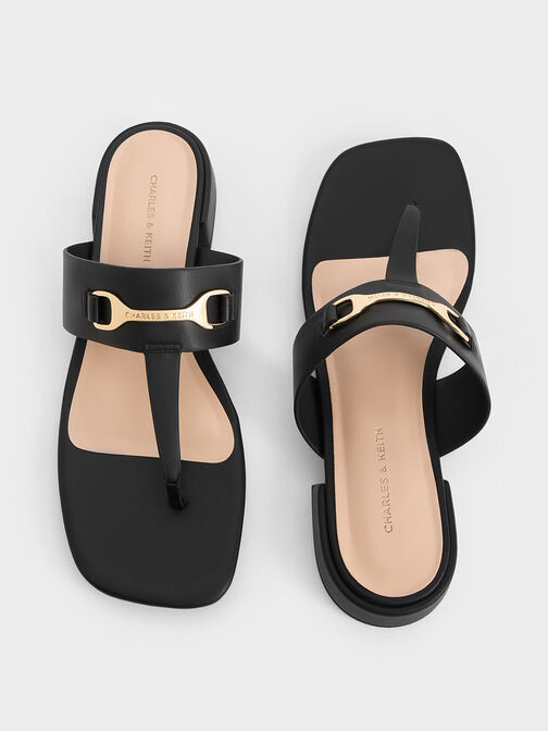 Sandalias slip-on tejidas, Negro, hi-res