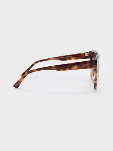 Recycled Acetate Square Sunglasses, T. Shell, hi-res