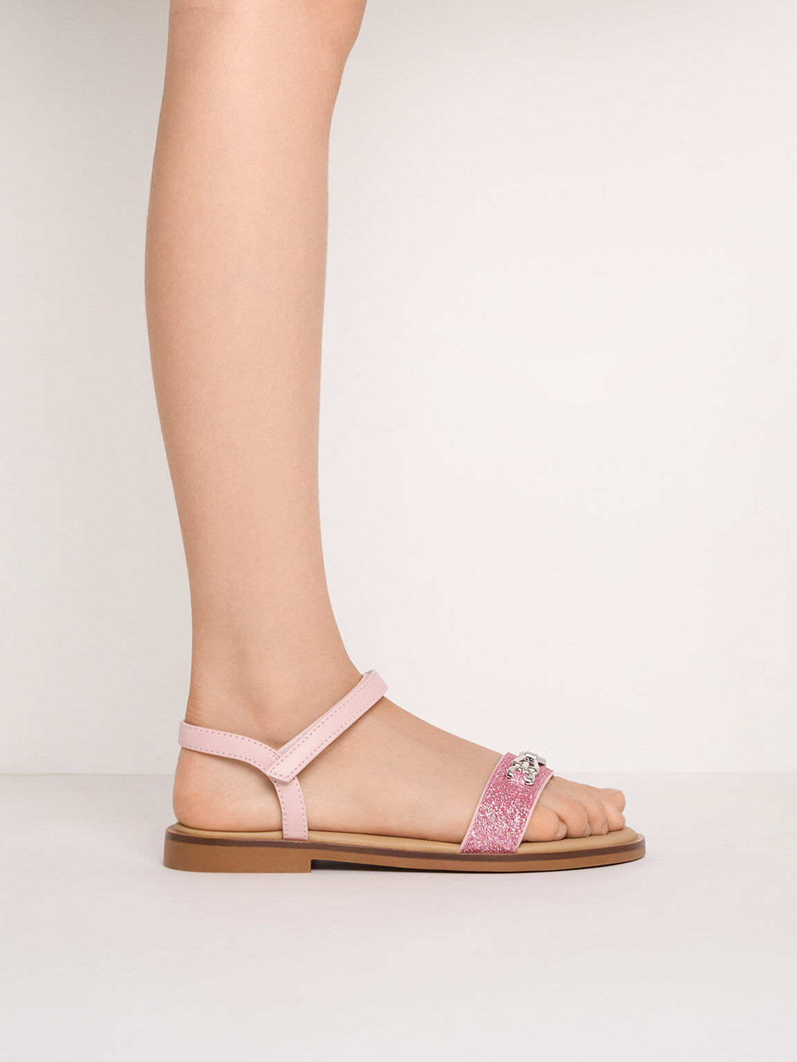 Pink metallic sandals clearance