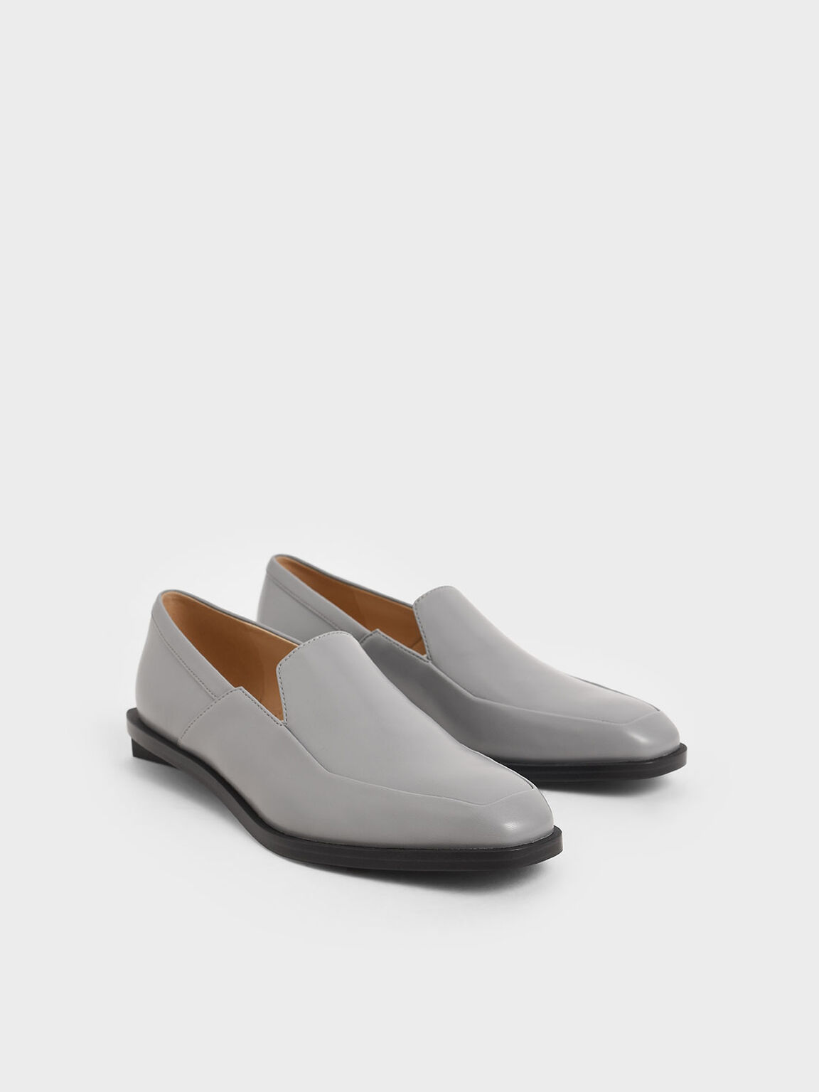 Classic Loafer Flats, Grey, hi-res