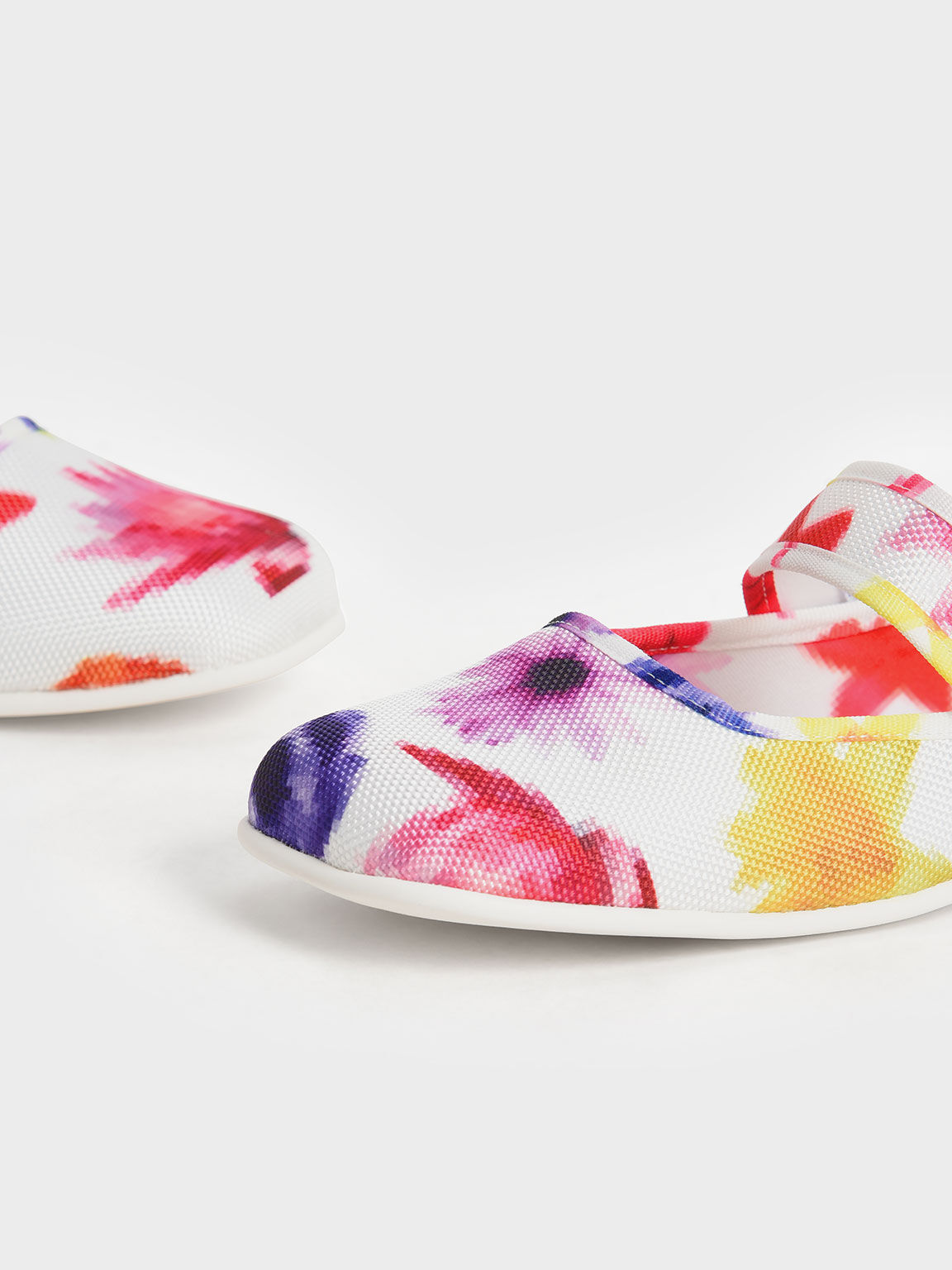 Nori Recycled Polyester Printed Mary Jane Flats - Multi