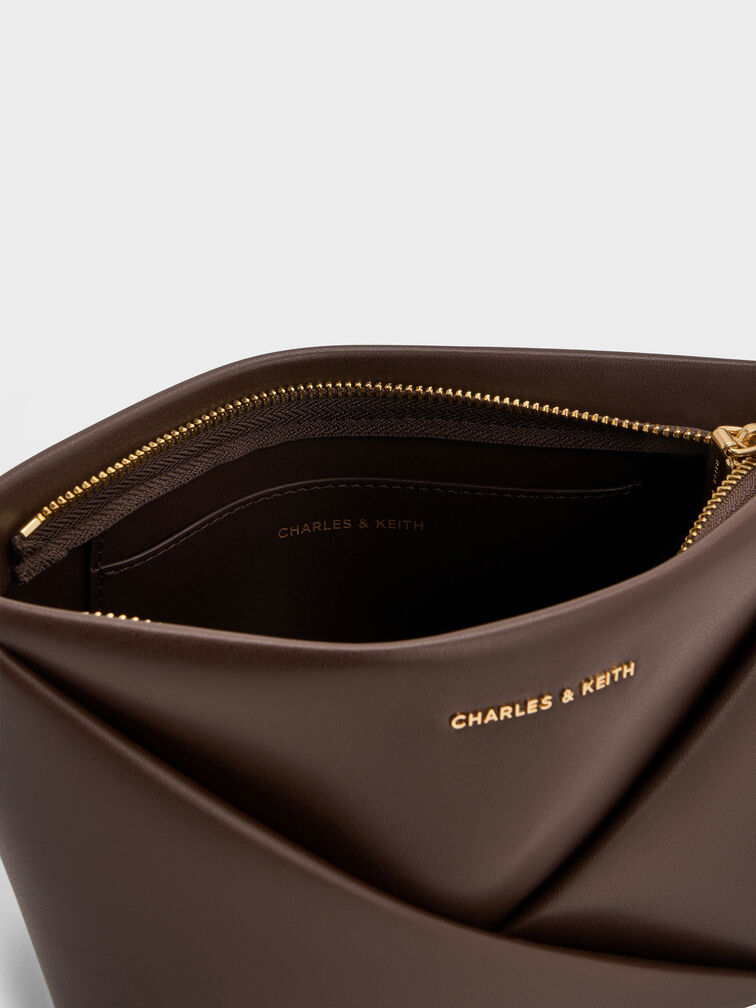 Bolsa transversal geométrica Midori, Castanho Expresso, hi-res