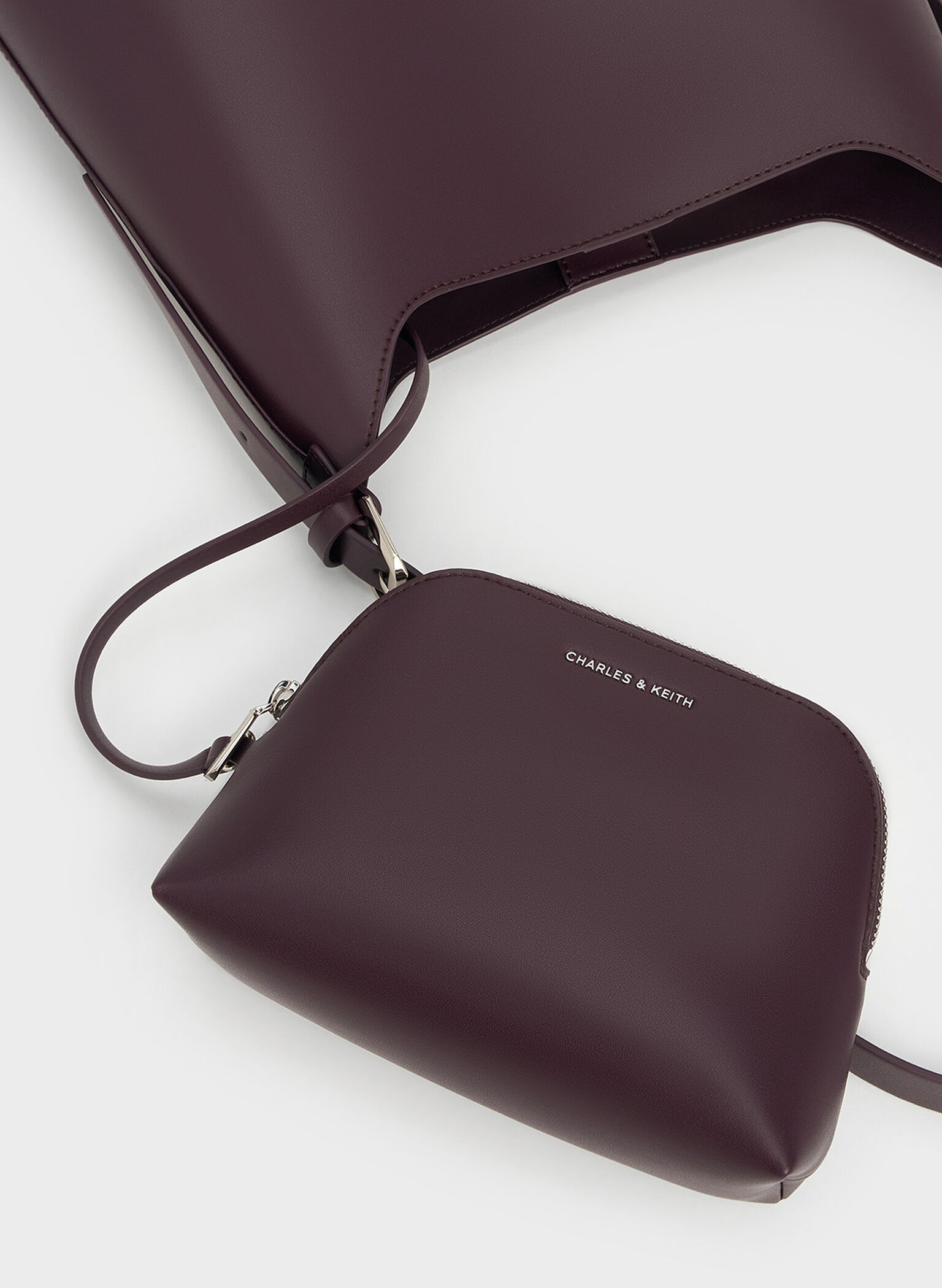 Bolso holgado trapezoidal, Burgundy, hi-res