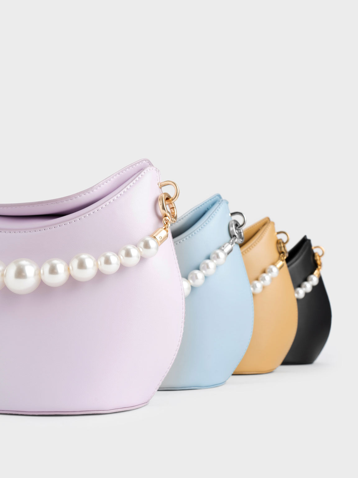 Bead-Embellished Knotted Handle Bag, Lilac, hi-res