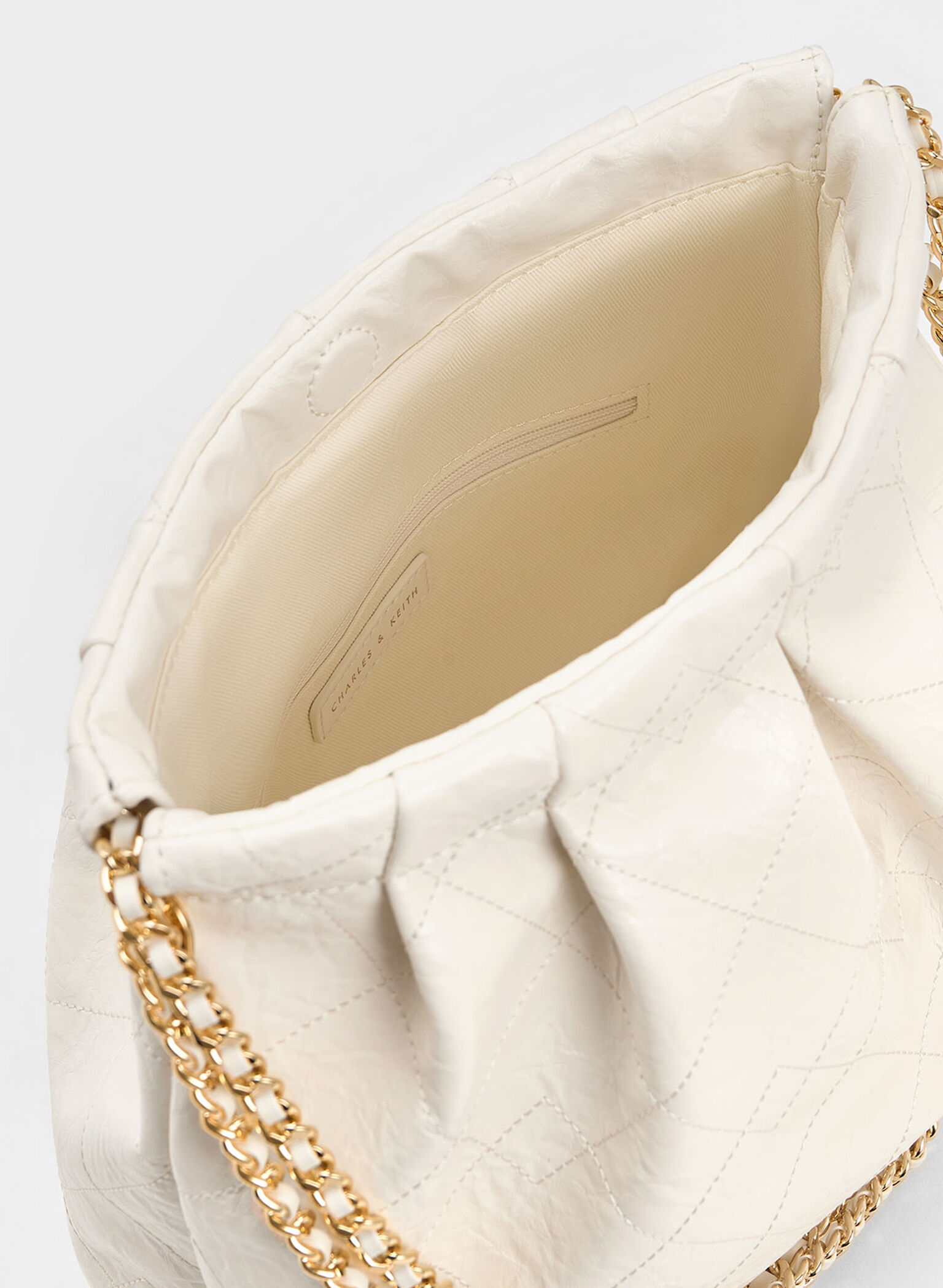 Duo Double Chain Hobo Bag, Cream, hi-res