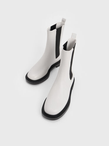 Classic Chelsea Boots, White, hi-res