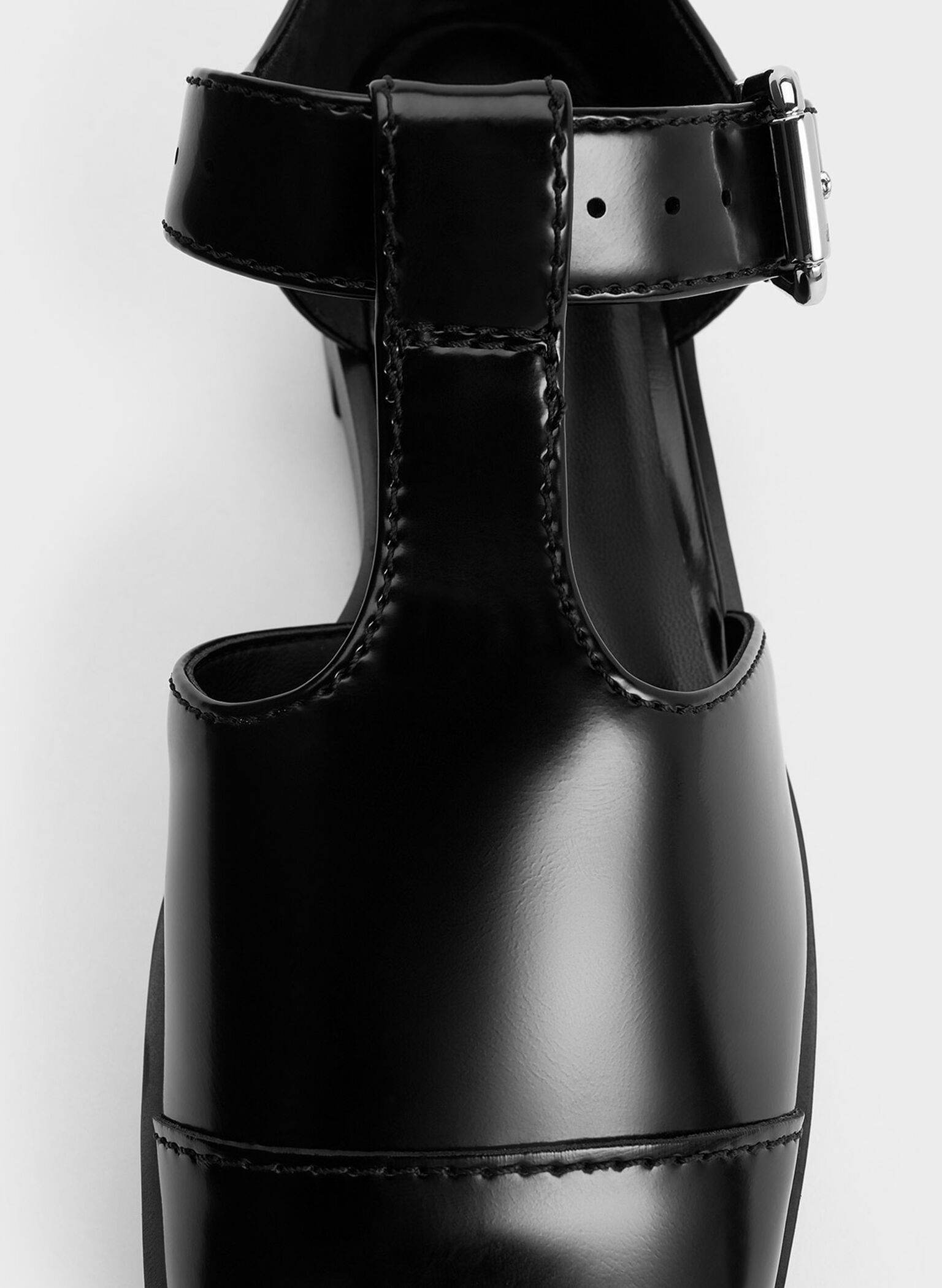 Charly T-Bar Buckled Sandals, Black Box, hi-res