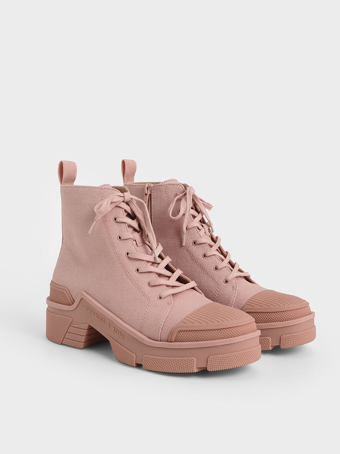 Canvas High Top Sneakers, Light Pink, hi-res
