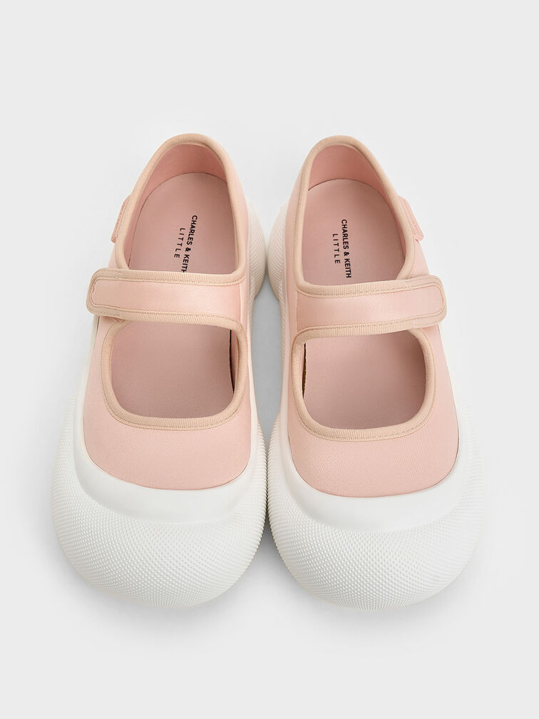 Girls' Two-Tone Mary Jane Sneakers, Light Pink, hi-res
