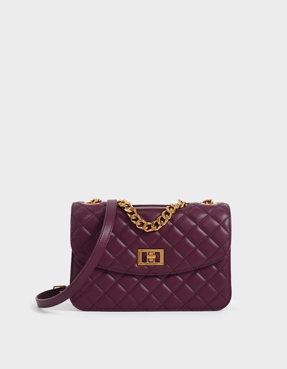 Charles and keith purple bag Clearance