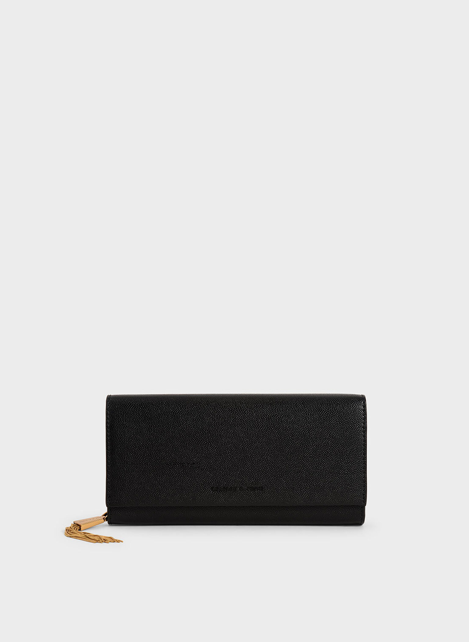 Black Tassel Detail Long Wallet - CHARLES & KEITH SG