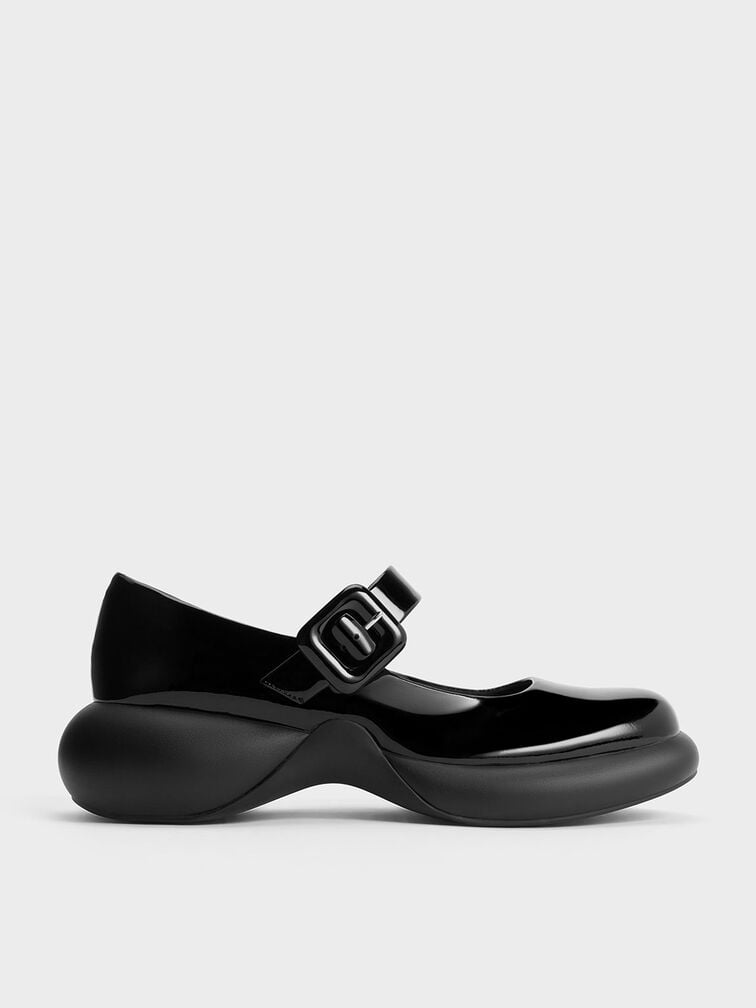 Hallie Patent Leather Mary Janes, Black Patent, hi-res