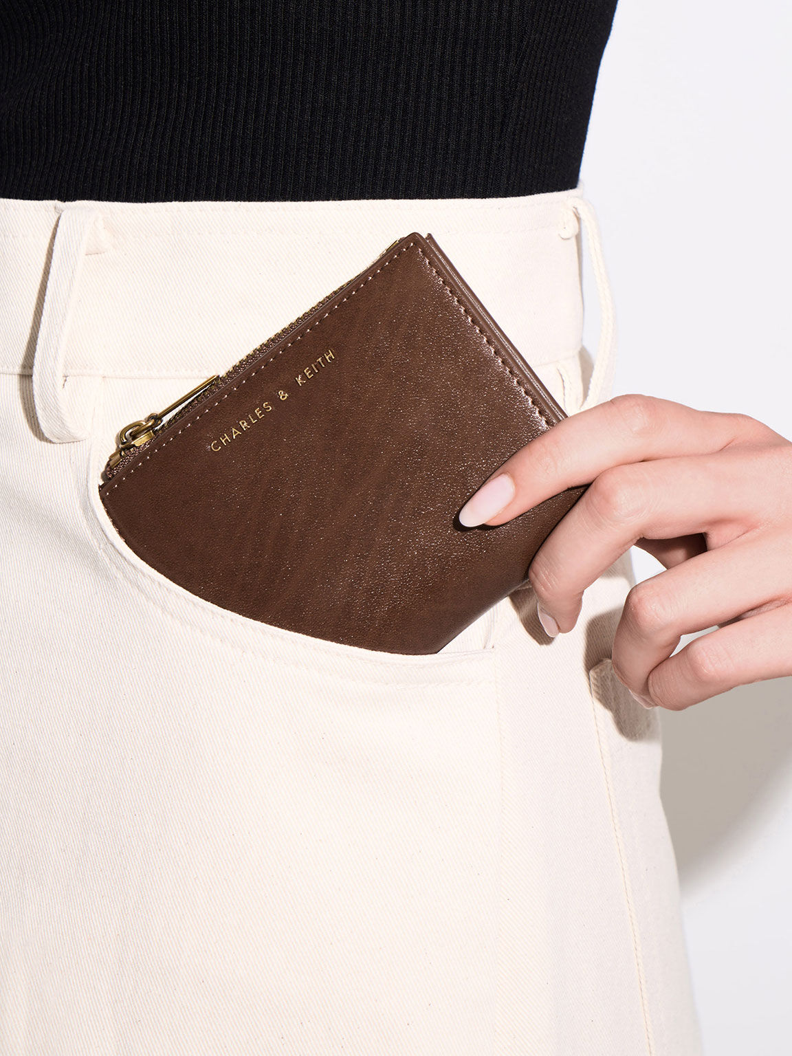 Charles and keith top zip mini wallet sales