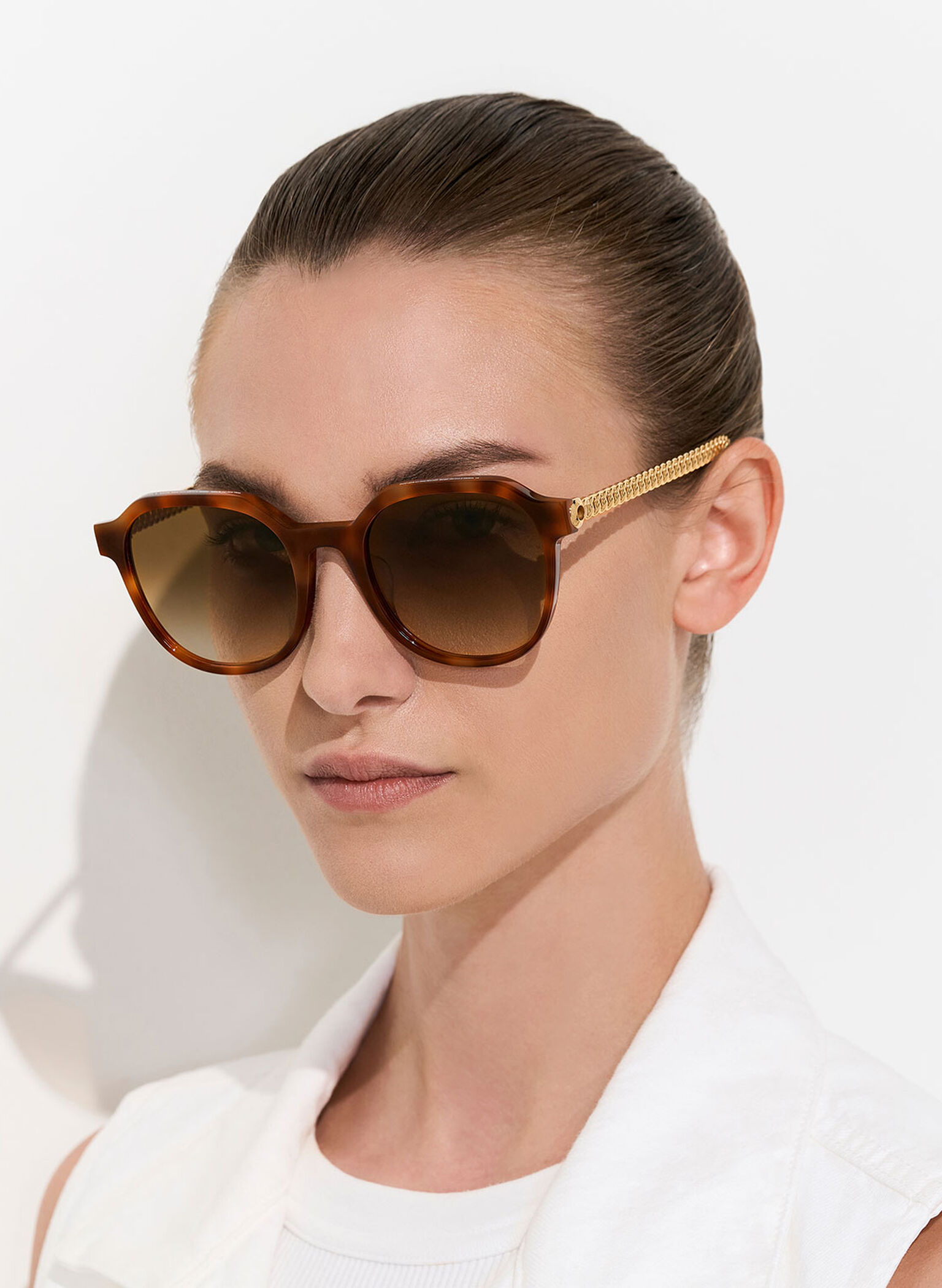 Gafas de sol de acetato reciclado con cadena, Nacar, hi-res