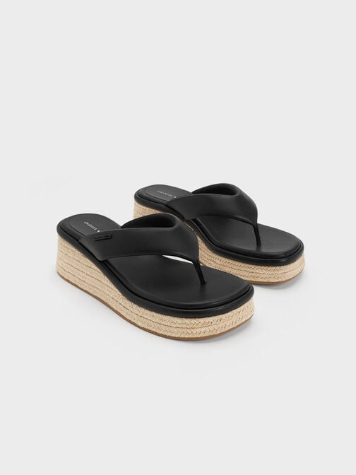 Sandalias alpargatas, Negro, hi-res