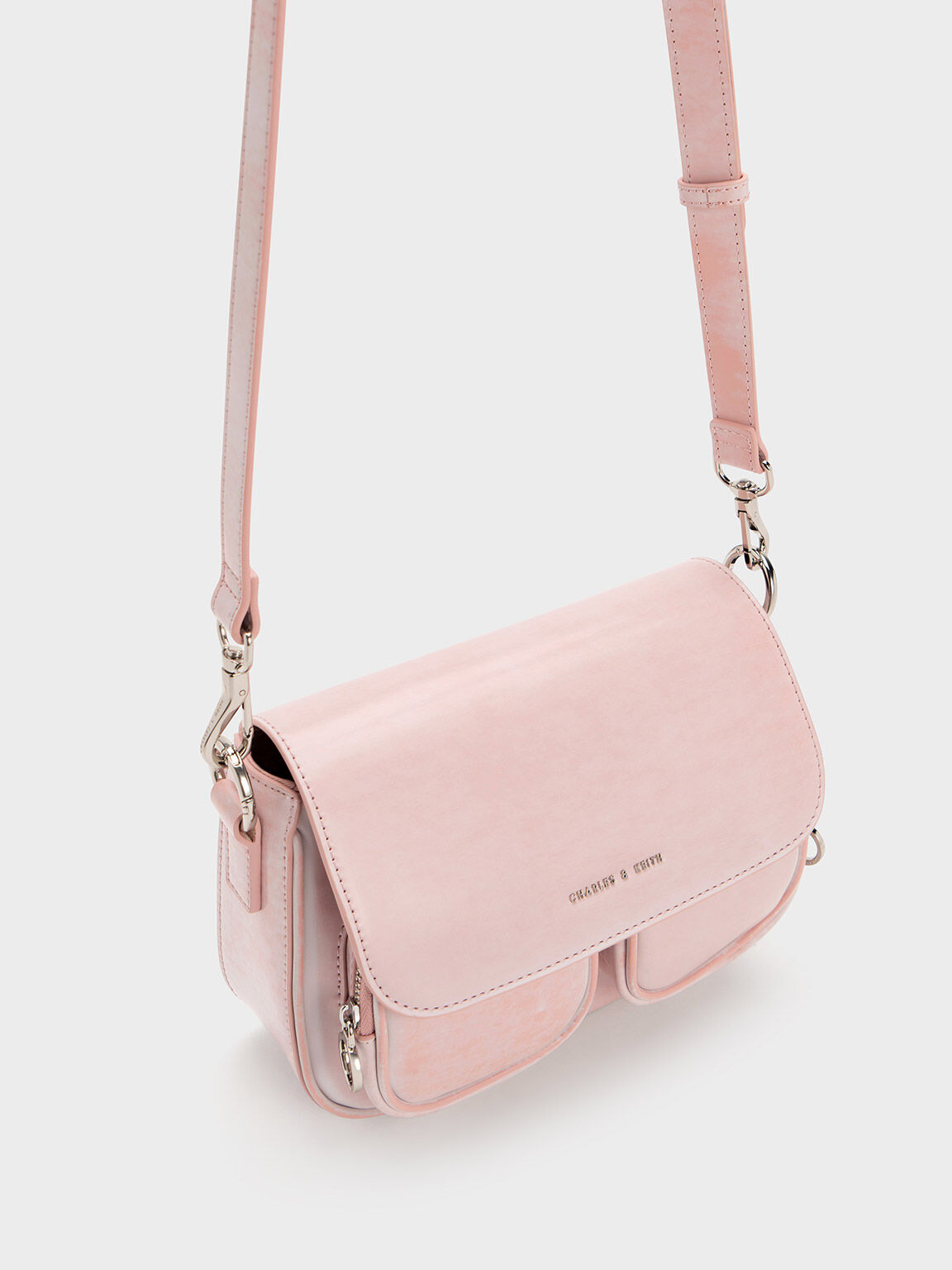Letitia Front Flap Crossbody Bag, Light Pink, hi-res
