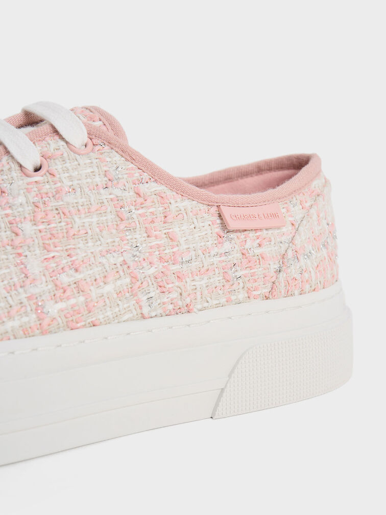 Joshi Tweed Sneakers, Light Pink, hi-res