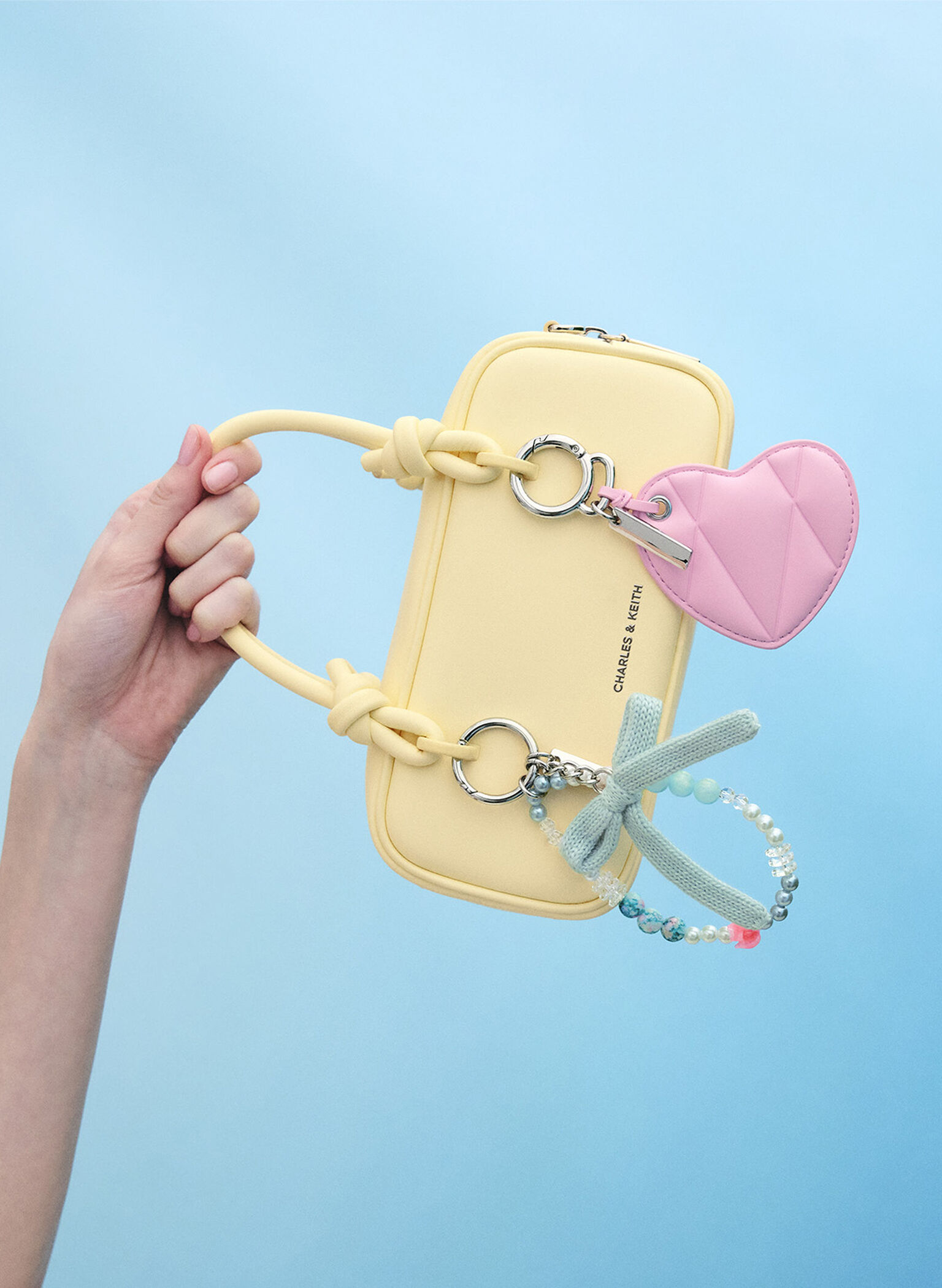 Sammie Knotted-Handle Elongated Bag, Butter Yellow, hi-res