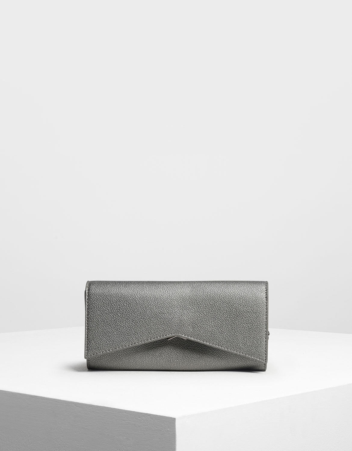 charles and keith pewter bag