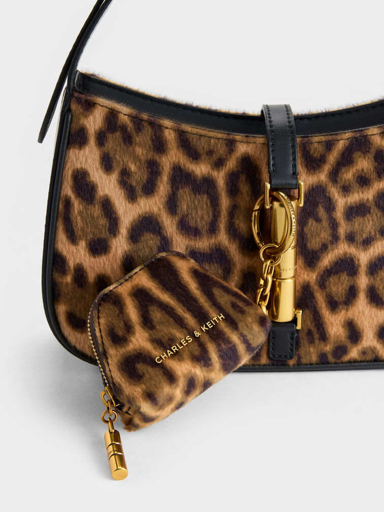 Cesia Leopard-Print Micro Pouch, Multi, hi-res
