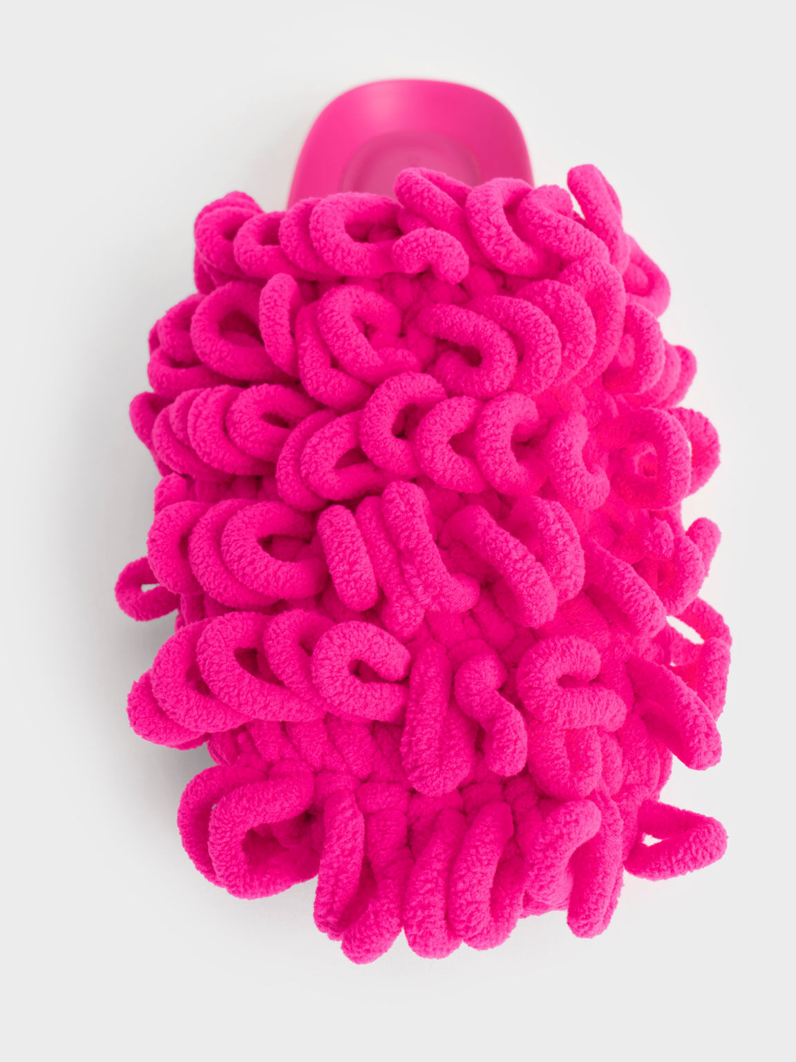 Textured Flat Mules, Fuchsia, hi-res