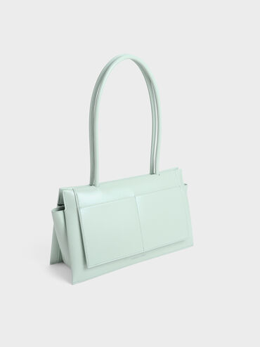 Irie Elongated-Handle Shoulder Bag, Sage Green, hi-res