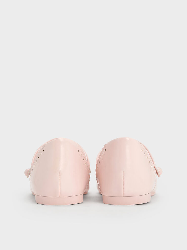 Marianne Girls' Heart Mary Jane Flats, Light Pink, hi-res