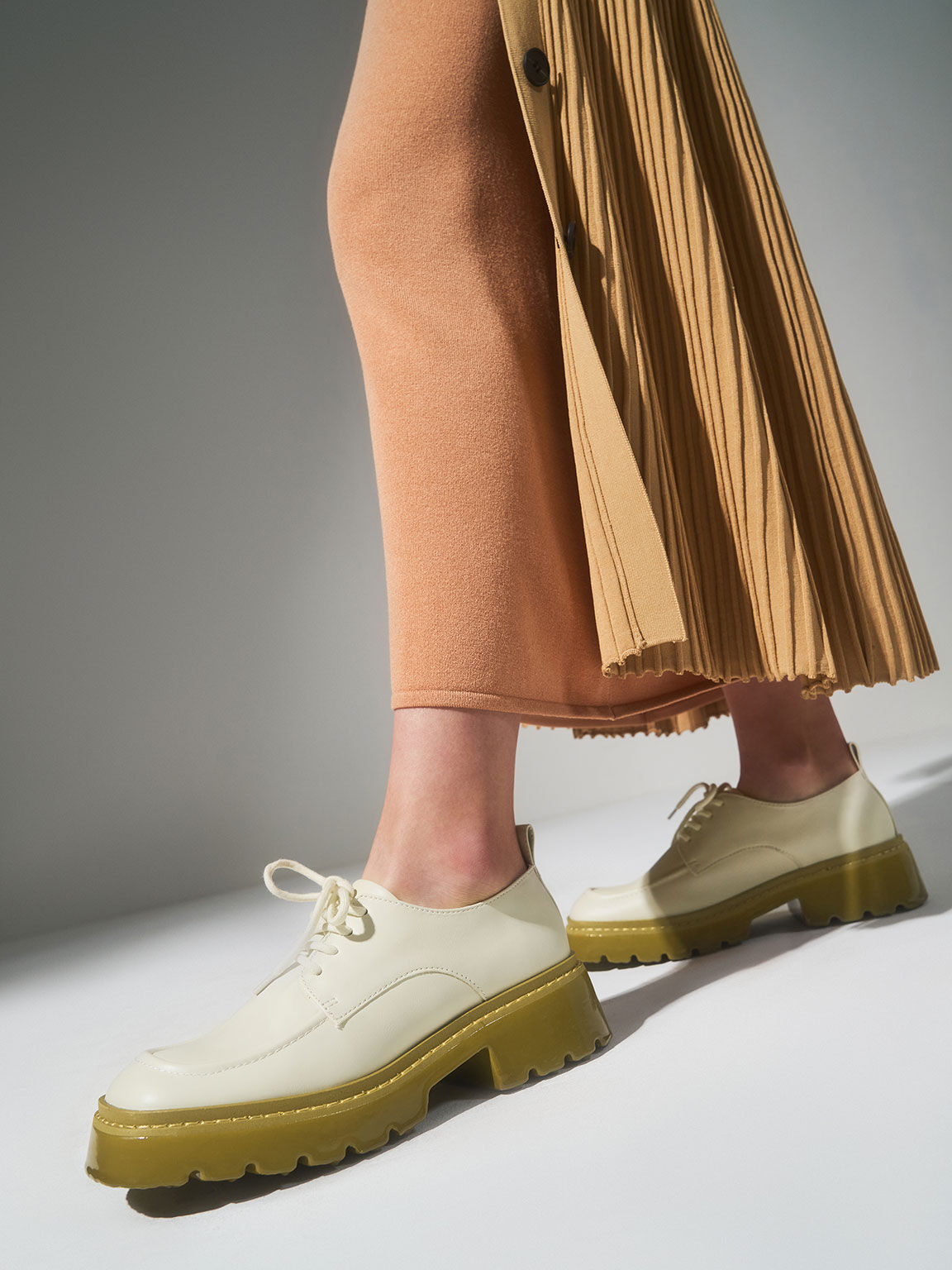 Billie Chunky Brogues, Chalk, hi-res