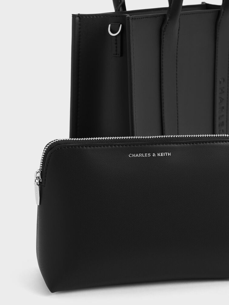 Clover Tote Bag, Noir, hi-res