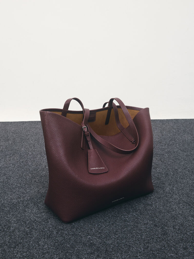 Bolso tote Beryl, Wineberry Red, hi-res