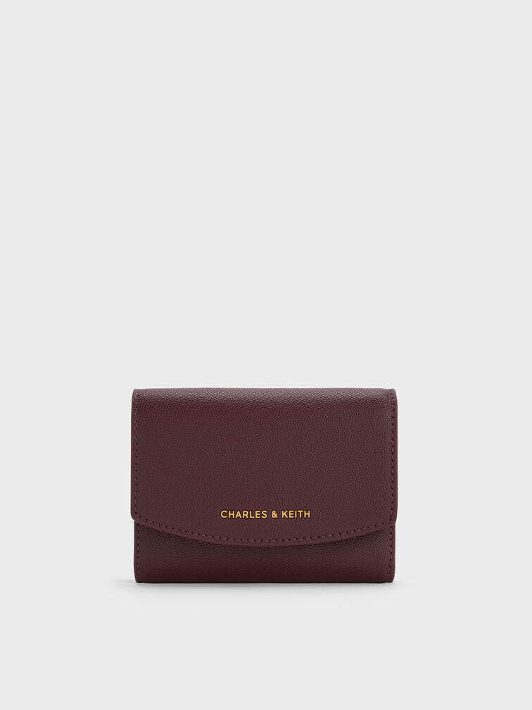 Briony Curved Flap Wallet, Wineberry Red, hi-res
