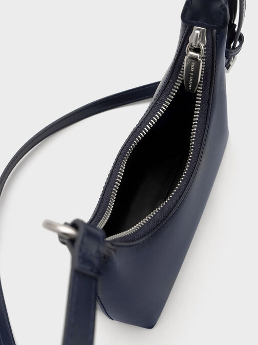 Koi Chain Handle Shoulder Bag, Navy, hi-res